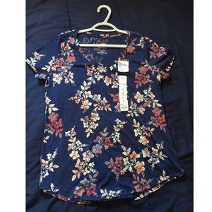 floral v-neck